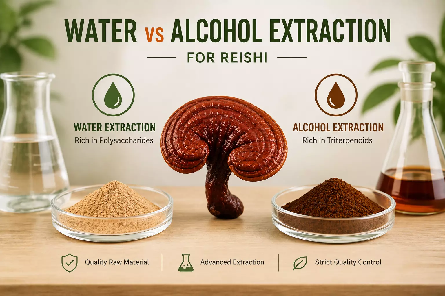 Water vs Alcohol Extraction: Better for Reishi