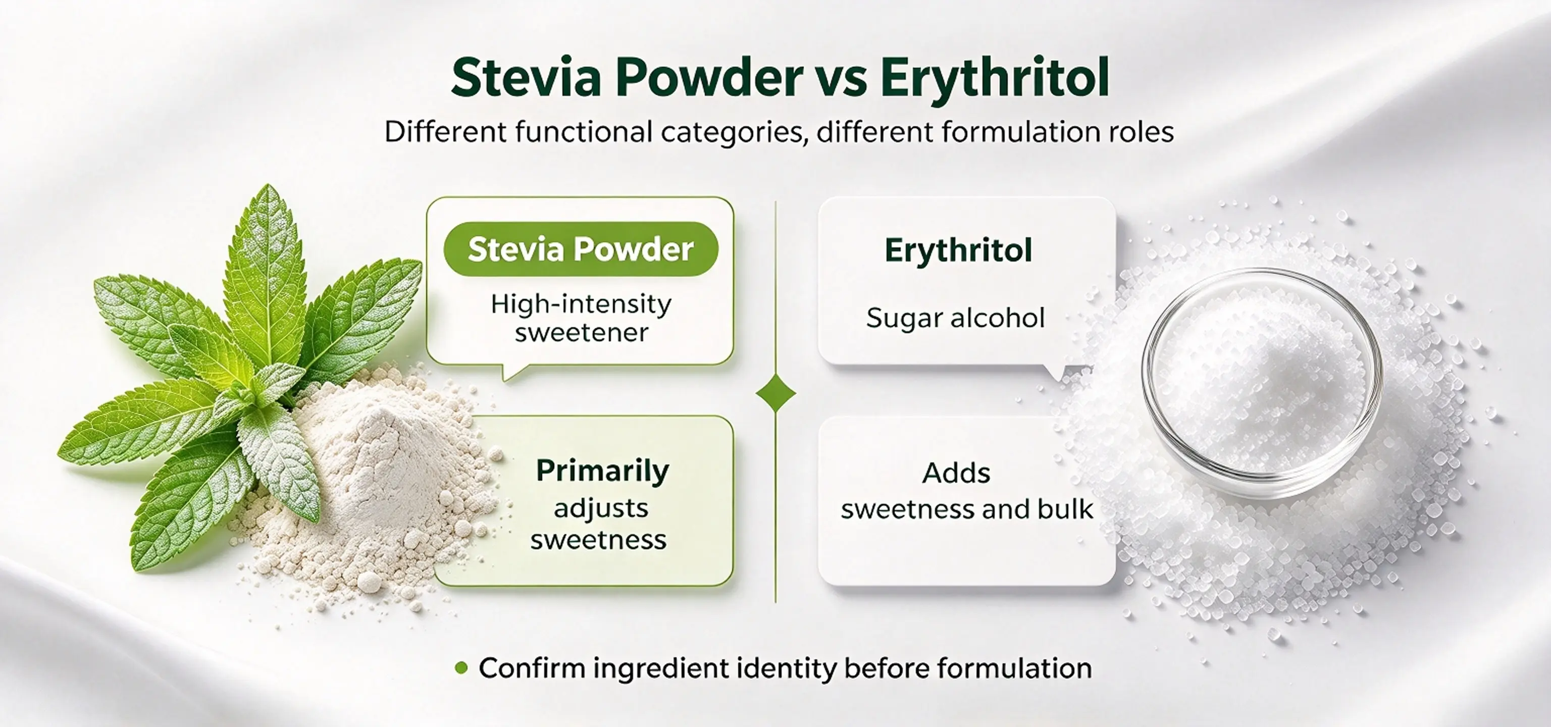 steviol glycosides vs erythritol