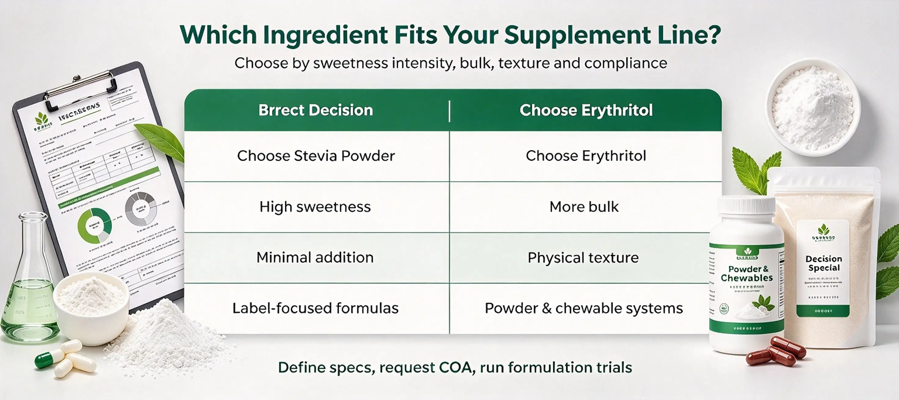 bulk stevia powder vs erythritol